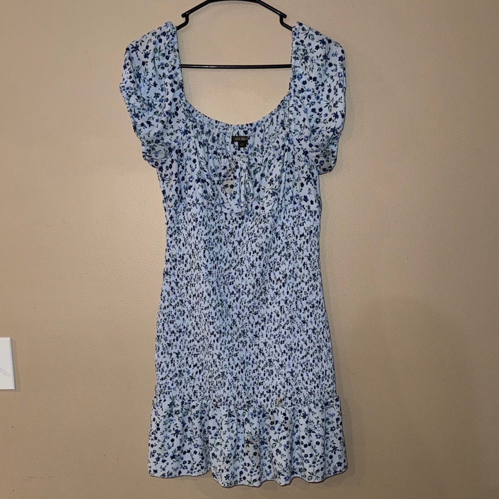 Wild Fable Blue Floral Mini Dress